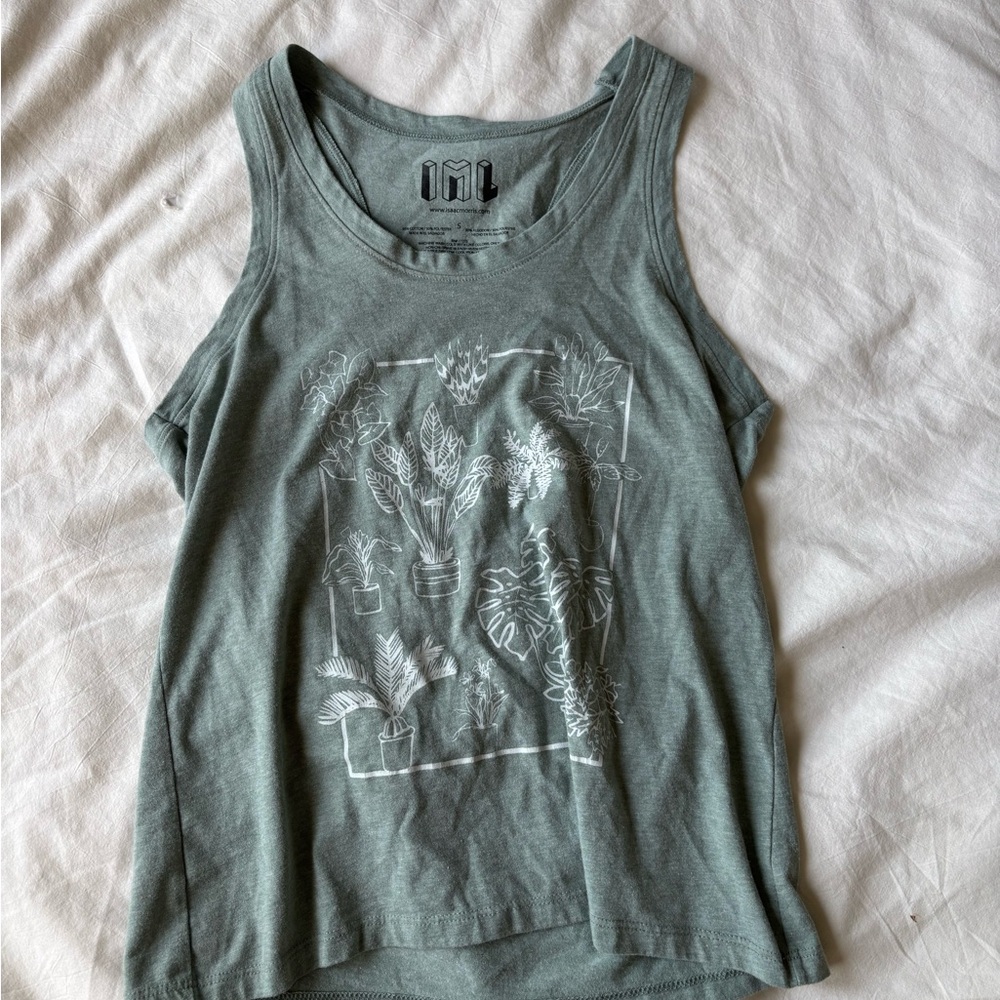 Green Graphic Tank Top